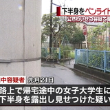 女子大学生に近づき下半身を出してペンライトで照らす？専門学生を逮捕