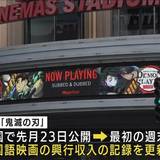 「劇場版鬼滅の刃」全米1位　ポケモン以来22年ぶり