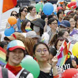 虹色の行進、多様な性発信30年　東京・渋谷周辺、1万5000人